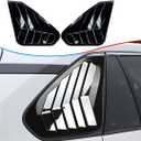 Window Louver，MUXEE 2Pcs Side Vent Window Louvers for Toyota RAV4 2019 2020 2021 2022 2023 2024 2025, ABS Print Sport Louver Decorative Covers, Exterior Trim Accessories - Bright Black