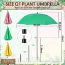 Novabright 3 Pack Diameter 40 Inch Extra Large Plant Umbrellas for Outdoor Plants, Adjustable Larger Garden Flower Umbrella Plant Shade for Garden Beds Potted Plants (40 Inch)