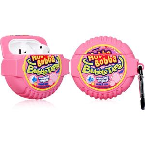 Joyleop Bubble Gum Case for Airpods 1/2, Cute Cartoon Fun Funny 3D Food Design Kids Girls Teens Boys Cover, Kawaii Cool Stylish Fashion Soft Silicone Character Trendy Air pods Cases for Airpod 1&2