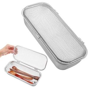 AojSup Dishwasher Chopstick Basket for Small Items, Stainless Steel Utensil Holder for Dishwasher with Mesh Design, Replacement Silverware Organizer (10.4" L x 4.5" W x 3" H)