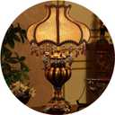 Victorian Crystal Table Lamp, 20.1-inch Resin Base, Gold Antique Design with Crystal Pendants, Silk Shade