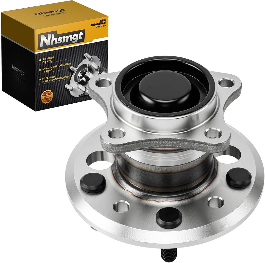 512208 Rear Wheel Bearing Hub Assembly Compatible with Toyota Camry 2002 2003 2004 Non-ABS 5-Lug (Except Ja-pan Built Vehicles)