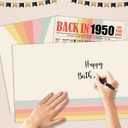 3 x Happy 75th Birthday Card, Funny Road to 75 Year Old Birthday Card Decorations Gifts for Men Women, Grandma Grandpa (Crimson)