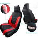 RAV4 Seat Covers - Custom Fit Seat Covers for Toyota RAV4 2019-2025 Hybrid XLE LE Limited XLE Premium (Not for XSE/SE Hybrid) - Leather RAV 4 Seat Cover Full Set Waterproof - Black and Red