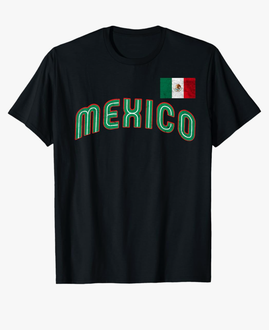 Mexican Baseball 2023 Player Mexico Pride Flag Baseball Tee T-Shirt, Size 2XL