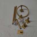 Bathroom Accessories Set, KLJKPA 4 Pieces Gold Bathroom Hardware Set, 24 inch Towel Bar, Towel Racks for Bathroom, Robe Towel Hooks, Toilet Paper Holder Wall Mounted