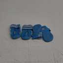 QUMY Dog Shoes for Large Dogs, Medium Dog Boots & Paw Protectors for Winter Snowy Day, Summer Hot Pavement, Waterproof in Rainy Weather, Outdoor Walking, Indoor Hardfloors Anti Slip Sole Blue 4 (Size 4: 2.2''x2.6''(W*L) (Pack of 4))