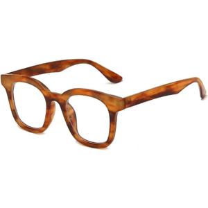 HUIHUIKK Nearsighted Retro Myopia Glasses Everyday Use Mens Womens Distance Glasses (-2.5, Brown)