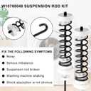 W10780048 Washer Suspension Rod Kit Updated by AMI PARTS - Compatible with Ken-more Whirl-pool Roper Washing Machine WTW4800XQ4 WTW4800XQ1 ATW4675YQ1, Includes 4 Suspension Rods and Ball Cups