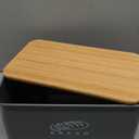 Bread Box, Bread Box for Kitchen Countertop, GA Homefavor Bread Bin, Bread Holder with Bamboo Lid, 11.56"6.7"5.5", Grey (Large Gray)