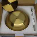 Portable LED Mushroom Table Lamp, Cordless Desk Night Light with 5200mAh Rechargeable Battery, Stepless Dimming Small Lamp with 3 Colors and Brightness Control for Bedroom/Patio/Bar/Coffee shop (Gold)