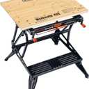 BLACK+DECKER Portable Workbench, Workmate Folding Workbench, 550 lb. Capacity with Clamps for Woodworking (WM425-A)