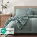 Monbix Oversized King Size Comforter Set - 7 Pieces Sage Green Bed in a Bag Oversized King Bedding Sets with Comforters, All Seasons Comforter Bed Set with Sheets, Pillowcases & Shams