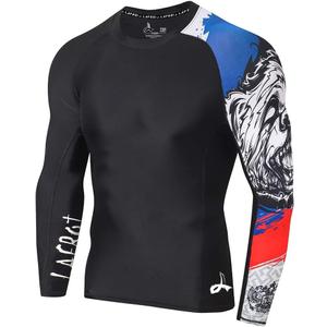 LAFROI Men's Long Sleeve UPF 50+ Baselayer Skins Performance Fit Compression Rash Guard-CLYYB (Medium)