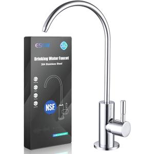 ESOW Kitchen Water Filter Faucet, 100% Lead-Free Drinking Water Faucet Fits Most Reverse Osmosis Units or Water Filtration System in Non-Air Gap, Stainless Steel 304 Body Polished Chrome Finish