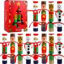 12 Pack Christmas Party Favors, No Snap Holiday Party Table Favors with Paper Crown, Joker and Gift Inside for Kids and Adults, Xmas Christmas Holiday Dinner Traditions Supplies