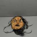 Witch Mask Halloween Horror Devil with Long Hair Evil Costume Latex Realistic Face Old Lady Man Creepy Cosplay Scary Mask for Adults