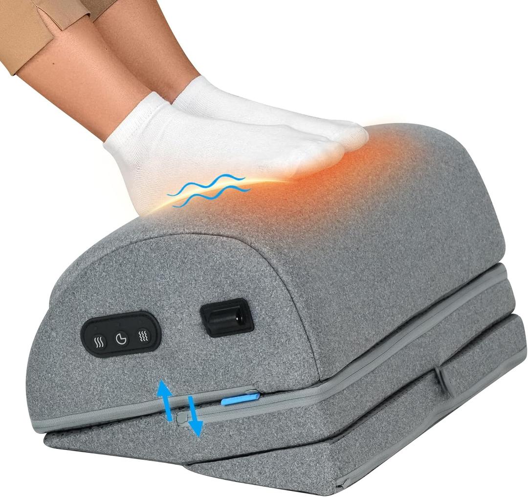 Comfier Foot Rest Under Desk at Work with Heat, Vibration,Foot Heater Foot Warmer,3 Height Under Desk Foot Rest for Office Chair ,Gaming Chair Footstool, Ergonomic Heated Footrest, Computer Desk Use, CF-5420