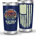 The Legend Has Retired 2025 Navy Tumbler, Funny Retirement Cups for Men  Best Retired Gifts for Him, Husband, Boss, Coworker  Cool Christmas Retirement Presents  Not My Problem Anymore