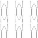 6 Pack Plate Hangers for The Wall, Suitable for 6-8 inch Art Plate, Stainless Steel Invisible Heavy Duty Wire Plate Holder with Wall Hooks, Plate Hangers for Displaying Plates, Platter, Dish, Silver