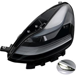 Full LED Headlights, Compatible with 2021-2023 Tesla 3 Tesla Y Base Mayor Performance Long Range Standard Estandar, Replace 1514952 151495200C 151495200D Left Driver Side Front Head Lights Assembly