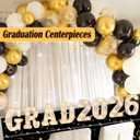 Graduation Decorations 2026, 8 Pcs Marquee Light Up Letter Grad 2026 Sign, Graduation Centerpieces for Table, Class of 2026 Decorations for College High School, Lighted Grad Party Decor