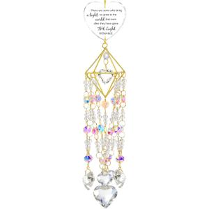 Memorial Gifts Crystal Suncatchers for Window Hanging Wind Chime Garden Suncatchers Rainbow Decor Sympathy Gifts for Loss of Family, Loved Ones, Funerals, Bereavement, Remembrance