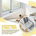 2 x Window Locks Window Stopper for Horizontal Sliding Windows Sliding Glass Door Lock with Keys Window Opening Control Device No Drill Easy Install