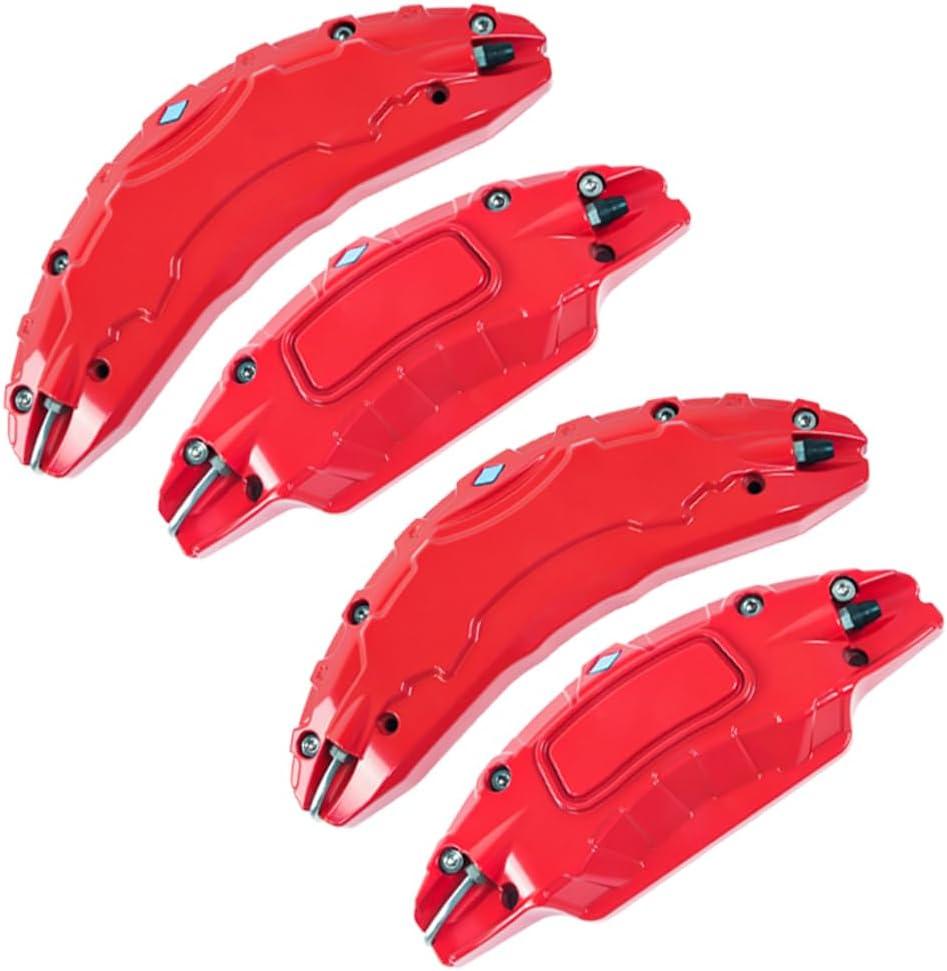 Caliper Covers for Tesla model 3 18" (235/45) 19" (235/40), 18in 19in Wheel Hub Front and Rear Brake Caliper Covers Compatible with Tesla Model 3 2016-2023 (Red)