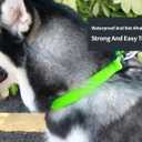2 x Waterproof Dog Collars,Easy Clean Collar,Adjustable Dog Collars for Small,Medium, Large Dogs(Green, M)