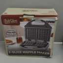AshGlen Ceramic Mini Waffle Maker 2 Slices, Belgian Waffle Maker, Waflera Electrica, Double Small Waffle Maker, Making 2  4" Waffles with PFAS-Free Ceramic Coated Non-Stick Cooking Plates, White
