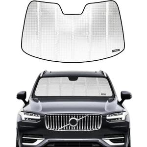 Pigenius Windshield Sun Shade for Volvo XC90 2016-2026. Reflective Aluminum Film Front Window Sunshade - BLAZBLOCK