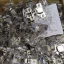 Ravinte 60 Pack 30 Pairs Short Arm Kitchen Cabinet Hinges for 1/2 Inch Overlay Cabinet, Brushed Nickel 105 Degree Opening Angle Hinges, Soft Close Concealed with Mounting Screws for Face Frame Door