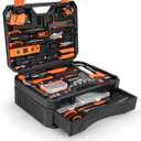 328-Piece Tool Set - Tool Kit Toolbox Storage Case with Drawer, General Household Hand Tool Kit Perfect for Home & DIY Repairs (Orange)