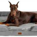 Bedsure XXL Orthopedic Dog Bed for Extra Large Dogs - Washable Giant Dog Cat Bed Waterproof, Comfort Dogs Couch Sofa with Washable Removable Cover, Pet Bed with Nonskid Bottom, Grey, 52"
