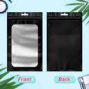 Funfery 300 Pack Smell Proof Resealable Bags for Food Storage,Mylar Clear Bags 4.7x7.9 Black Packaging Bag- Edibles,Odorless Scent Proof Bag for Cookies, Zip Foil Pouch for Small Business