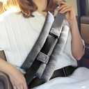 FRESHME Car Seat Belt Pillow - 100% Cotton Soft Mastectomy Recovery Seatbelt Cover Cushion for After Heart Surgery, Breast Cancer Recovery Patient Care