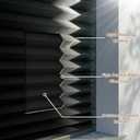 Zipcase 6 Pack Window Blackout Shades, 100% Shading Cordless Light Filtering Pleated Paper Shades, 36 in x 72 in(Fits Windows 19- 36), Black