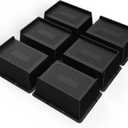 Bed Risers 3 Inch Heavy Duty, Oversized Furnitures Risers 3 inch Support 6000 lbs, Bed Table Rising Blocks, Fits for Couch, Sofa, Chair, Furniture Lifts (Black 6 Pack, 3 inch) (3 inch, Black 6 Pack)