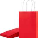 SUNCOLOR 24-Pack Red Gift Bags with Handles  8" Goodie Bags for Party Favor Bags, Christmas, Valentine's Day & Birthdays (Red)