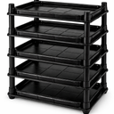 5 Black Shelves for a Shelf Unit