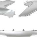 NewYall 3pcs Silver Front Bumper Skid Plate Molding Deflector Trim