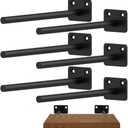 Floating Shelf Brackets, 8 inch Hidden Shelf Brackets Heavy Duty Blind Shelf Support, 150LBS Load Capacity, 6 Pack Floating Shelf Hardware for DIY Wood Wall Floating Shelves