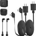 2Pack 10ft/3m Power Cord and Adapter for Blink Outdoor 4(4th Gen)/(3rd Gen)/Blink XT XT2 Camera,Weather Resistant Flat Charging Cable with Extra Type C to Micro USB Adapter