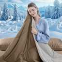 Cooling Comforter King Size, Double-Sided Cooling Blanket for Hot Sleepers & Night Sweats, Arc-Chill Q-Max > 0.4 Breathable Ice Blanket, Lightweight Cold Comforter (108''x90'', Brown)