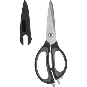 Farberware 4-in-1 Kitchen Shears, 2-Piece, Black and Gray