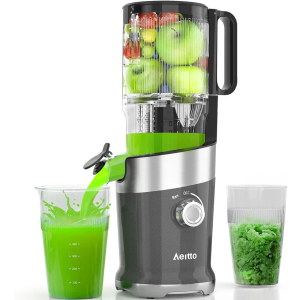 Aeitto Cold Press Juicer, Juicer Machines with 4.9" Large Feed Chute, Fits Whole Vegetables and Fruits, Professional Juice Maker, Easy to Clean, High Juice Yield, Easy to Assemble,Grey Aeitto Cold Press Juicer, Juicer Machines with 4.9" Large Feed Chute, Fits Whole Vegetables and Fruits, Professional Juice Maker, Easy to Clean, High Juice Yield, Easy to Assemble,Grey