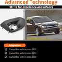 Right Side Front Bumper Fog Light Bezel Frame Compatible with Impreza 2012-2014 Fog Light Cover with Chrome Trim 57731FJ020