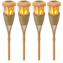 Solar Outdoor Lights, Solar Torch Lights Outdoor Flickering Flame, Outdoor Decorations for Patio Path Yard - 4 Pack