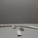 Home Basics Wall Mounted Curved Shower Rod Extendable/Adjustable 42 to 72 Length for Customized Fit , Non Rust, Hardware Included, Adds Up to 5 Inches of Shower Space Chrome